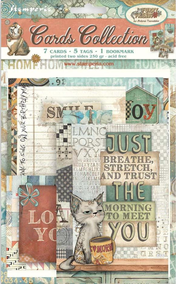 Stamperia Furry Friends Cards Collection