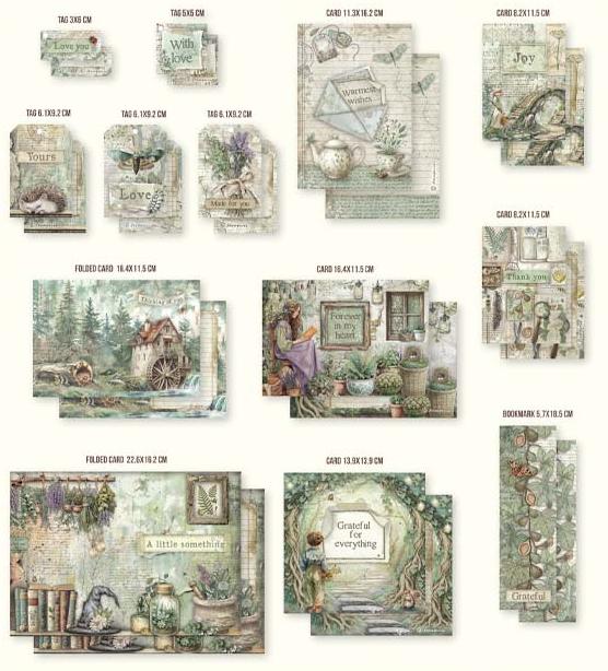 Stamperia Herbarium Silvae Cards Collection (SBCARD36) 