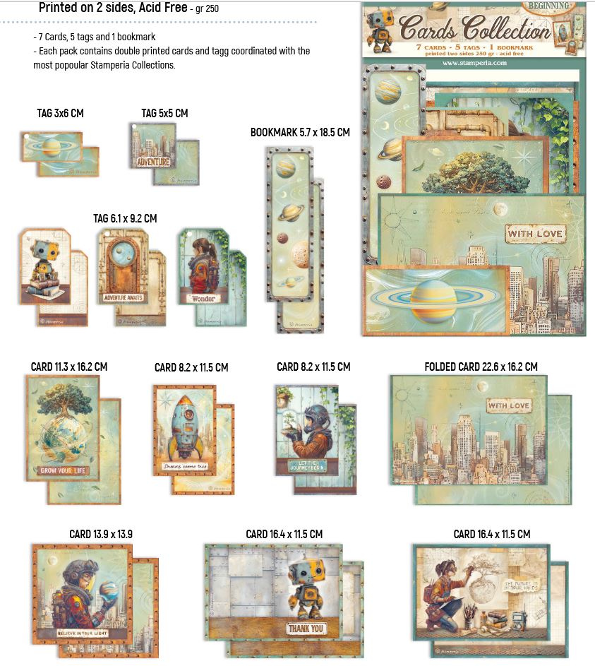 Stamperia A New Beginning Cards Collection