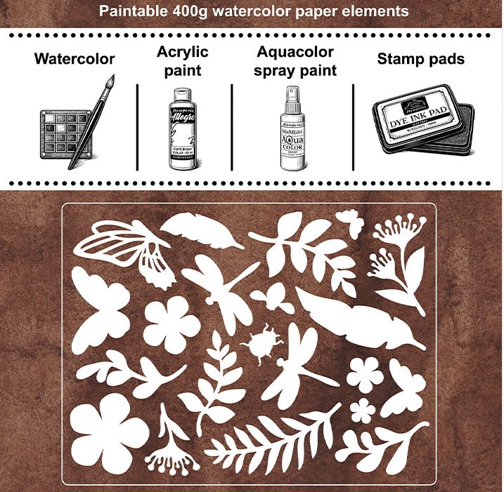 Stamperia All Around Art Paper Shapes Laser Cut (SBCU001) 
