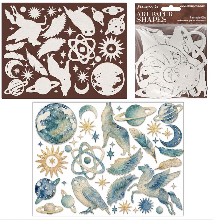 Stamperia Cosmos Art Paper Shapes Laser Cut by Cristina Radovan (SBCU005) 