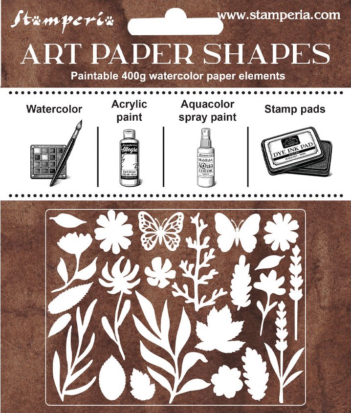 Stamperia Flowers and Poems Art Paper Shapes Laser Cut (SBCU006) 