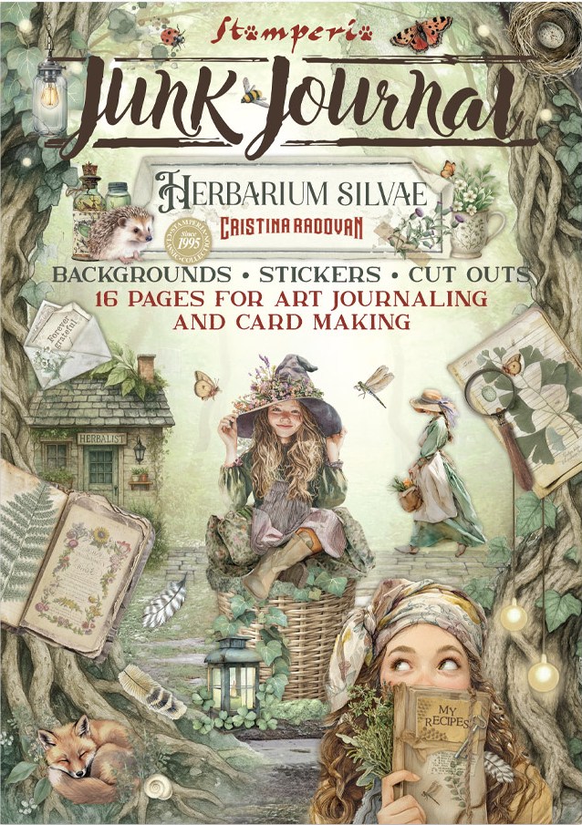 Stamperia Herbarium Silvae Junk Journal Stickers, Backgrounds, Cut-Outs  (SBJK09) 