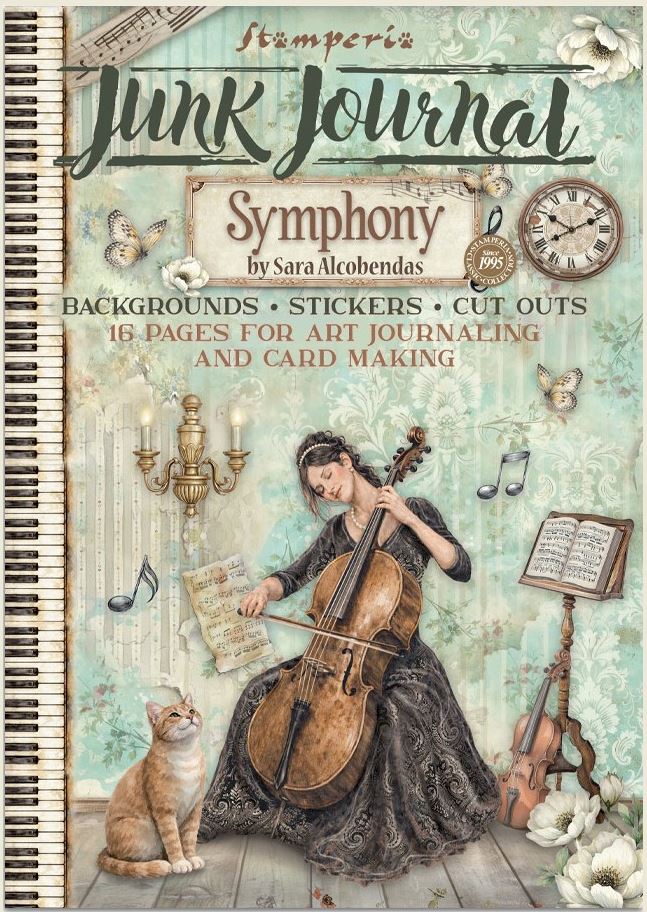 Stamperia Symphony Junk Journal Stickers, Backgrounds, Cut-Outs