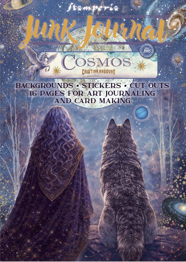 Stamperia Cosmos Junk Journal Stickers, Backgrounds, Cut-Outs by Cristina Radovan