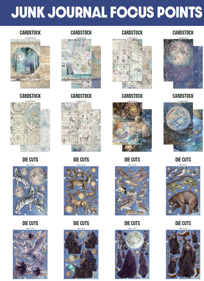 Stamperia Cosmos Junk Journal A5 Focus Points by Cristina Radovan