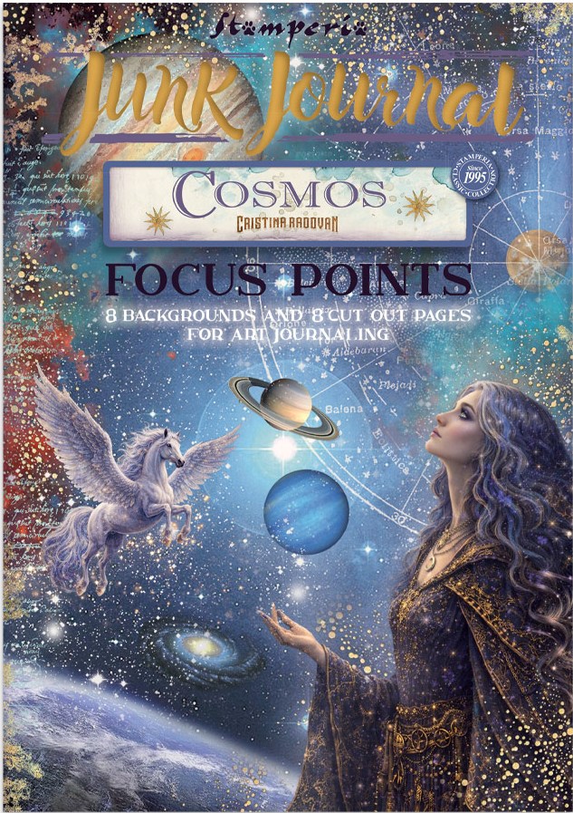 Stamperia Cosmos Junk Journal A5 Focus Points by Cristina Radovan
