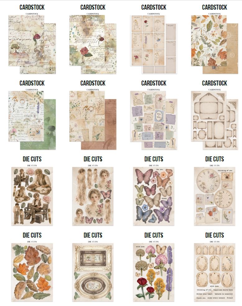 Stamperia Flowers and Poems Junk Journal A5 Focus Points (SBJKS10) 