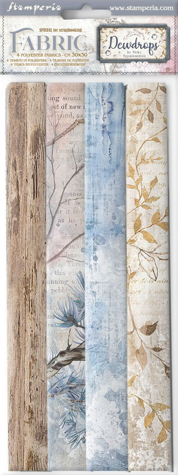 Stamperia Create Happiness Dewdrops - Fabric Sheets (4pcs)