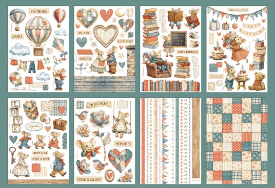 Stamperia Family A5 Washi Pad (8pcs) 