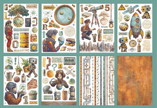 Stamperia A New Beginning  A5 Washi Pad (8pcs)