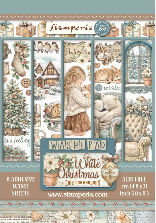 Stamperia White Christmas Washi Pad