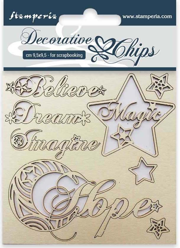 Stamperia Decorative Chips HOPE (SCB04)