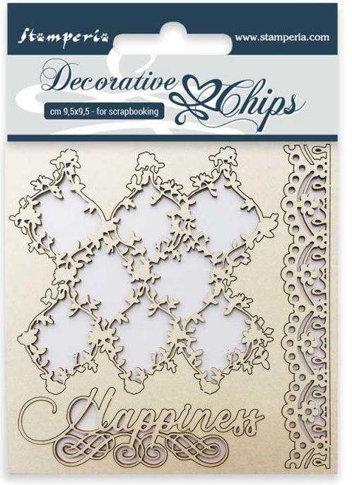 Stamperia Decorative Chips LACE & BORDERS (SCB07)