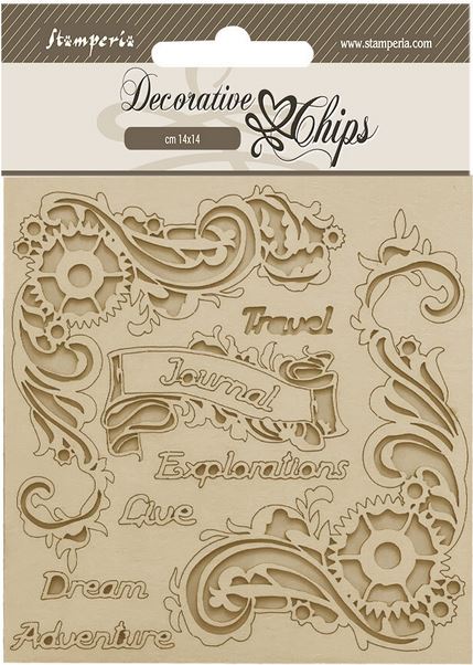 Stamperia Songs of the Sea Decorative Chips  Journal (SCB185)