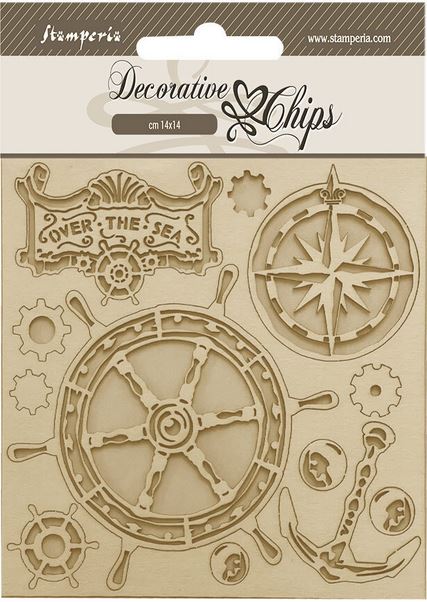 Stamperia Songs of the Sea Decorative Chips Rudder (SCB188)