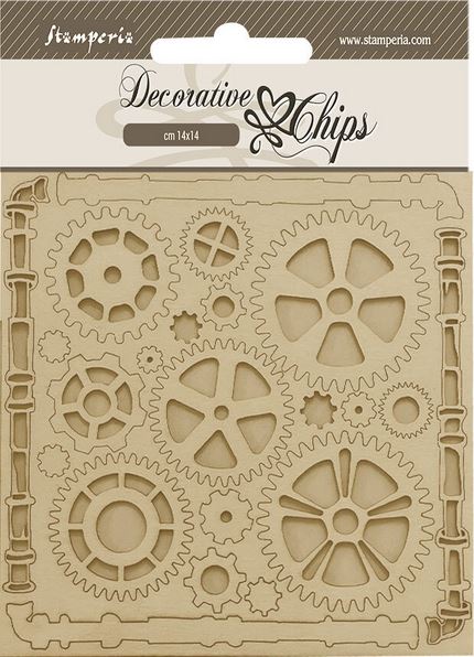 Stamperia Songs of the Sea Decorative Chips Pipes and Mechanisms (SCB189)
