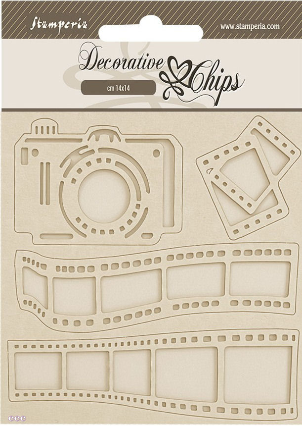 Stamperia Create Happiness Dewdrops Decorative Chips - Art Of Photography  (SCB247)
