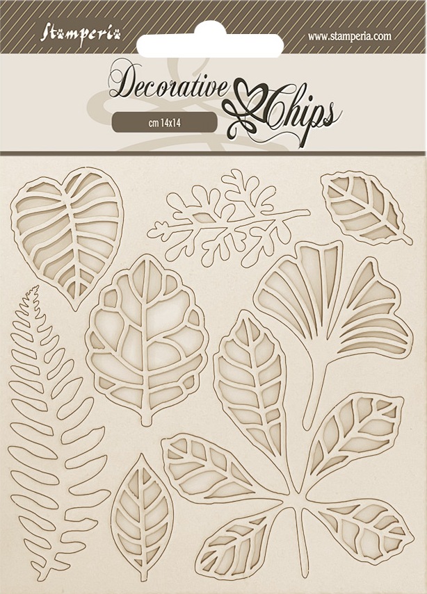 Stamperia Herbarium Silvae Decorative Chips Leaves (SCB279) 