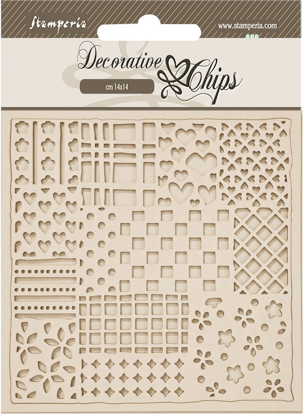 Stamperia Family Decorative Chips Patchwork Pattern (SCB280) 