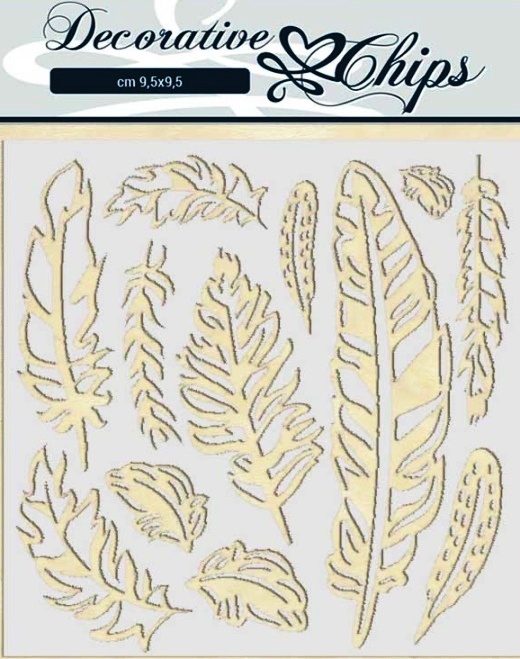 Stamperia Decorative Chips - Amazonia Feather (SCB40)