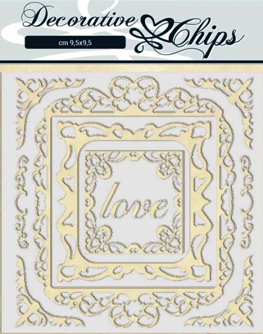 Stamperia Decorative Chips - Atelier des Arts Love Frames (SCB47
