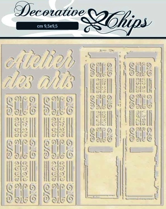 Stamperia Decorative Chips - Atelier des Arts Door (SCB48)