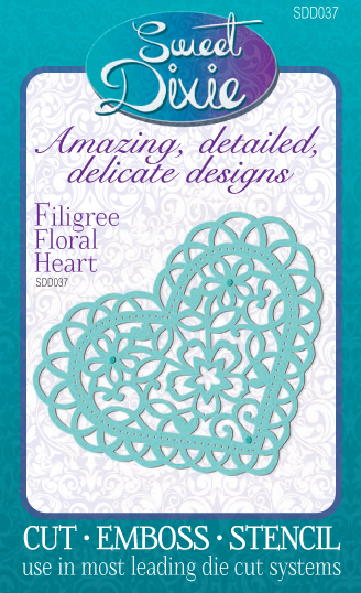 Sweet Dixie Craft Dies -  Filagree Floral Heart (SDD037)