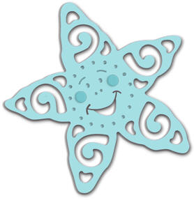 25% OFF SPECIAL: Sweet Dixie Mini Craft Dies -  Smiling Starfish (SDD119)