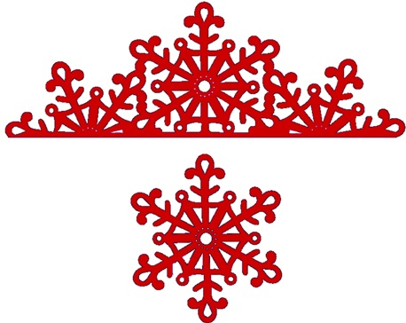 Sweet Dixie Craft Dies  - SDD190-Snowflake Edge with Matching Snowflake