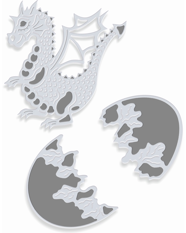 Sweet Dixie Dies - Baby Dragon and Egg (SDD333)