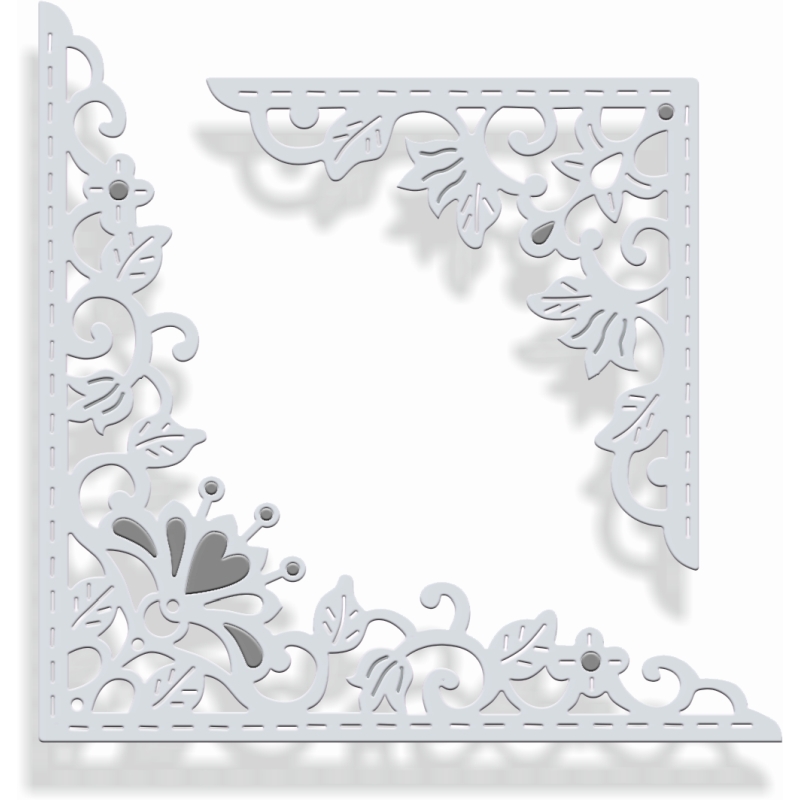 Sweet Dixie Dies - Fantasy Floral Corners (SDD348)