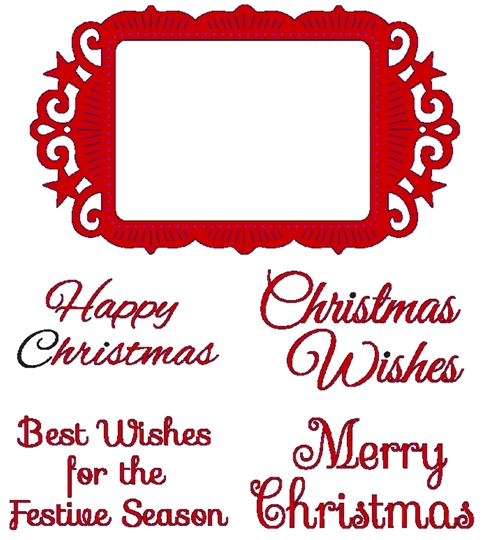 Sweet Dixie Craft Dies  - SDDCS-004-Christmas Greetings Selection Frame  Die with Stamps