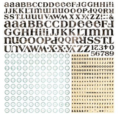 Basic Grey Serenade Alphabet Stickers (12x12)