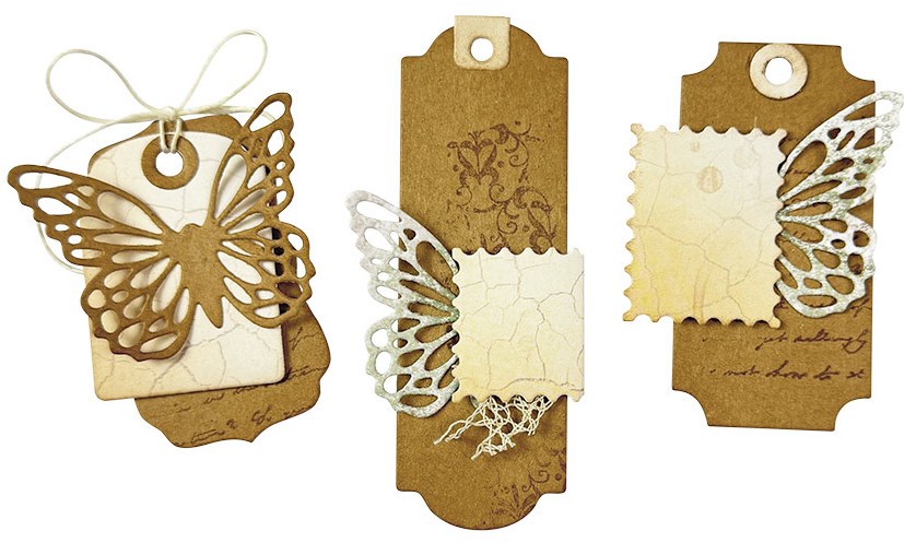 Stamperia Tags and Wings A6 Cutting Dies (SFT18) 