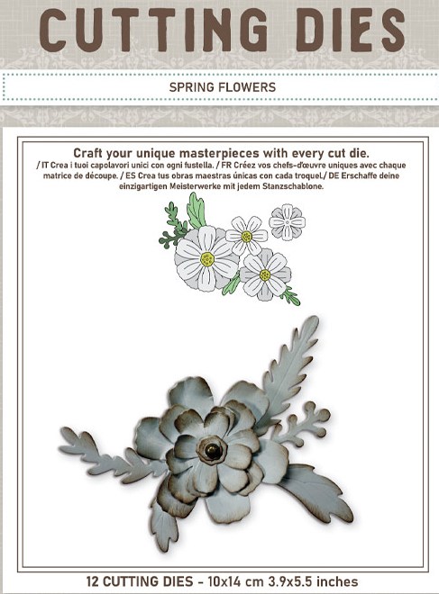Stamperia All Around A6 Cutting Dies Spring Flowers (SFT19)