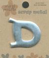 Silver Metal Alphabet - D