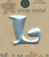 Silver Metal Alphabet - L