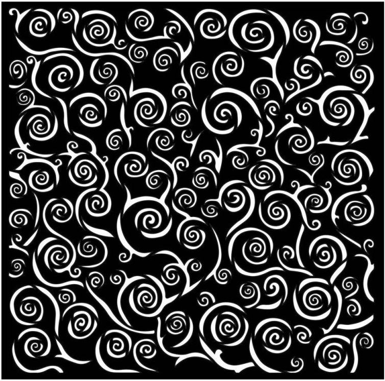Stamperia Thick stencil 18x18 cm -  Klimt Spiral Pattern KSTDQ63