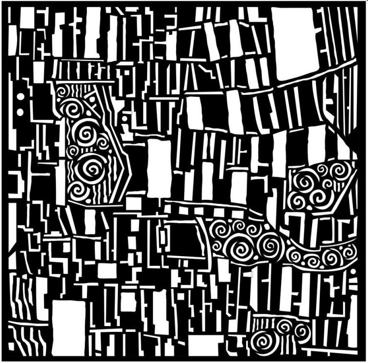 Stamperia Thick stencil 18x18 cm -  Klimt Square Pattern KSTDQ64