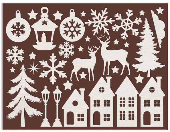 NEW Stamperia Art Paper Shapes Laser Cut Christmas (SBCU002) 