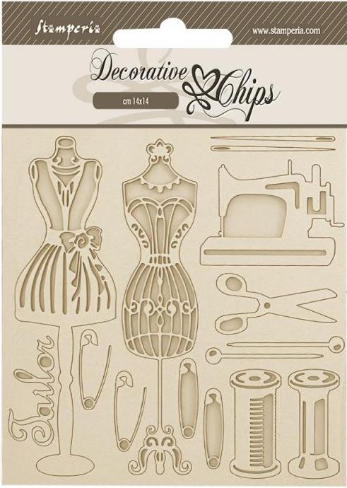 Stamperia Brocante Antiques Decorative Chips - Mannequin (SCB208)