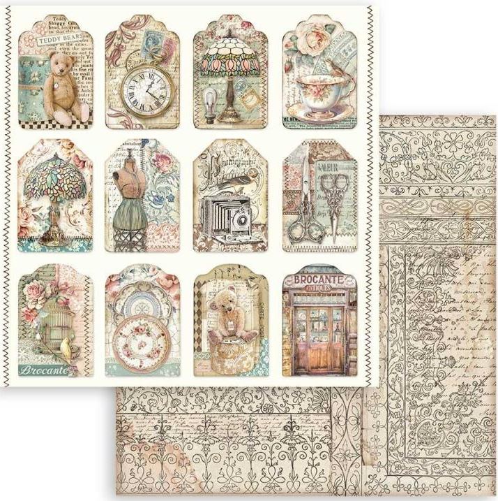 Stamperia Brocante Antiques Double-sided Paper - Tags  (SBB988)