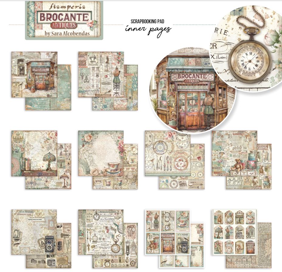 Stamperia Brocante Antiques 8x8 Paper Pack
