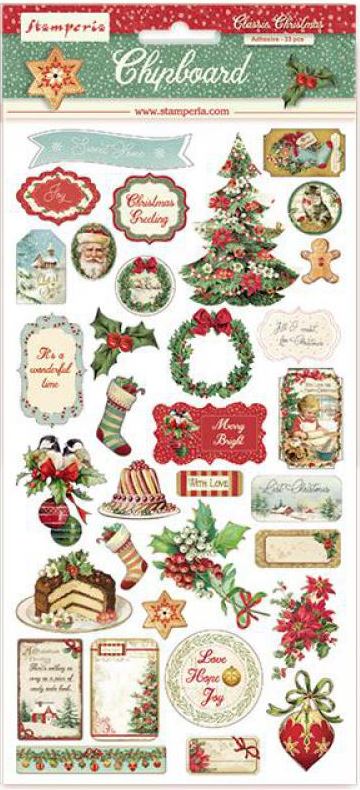 Stamperia Chipboard - CLASSIC CHRISTMAS