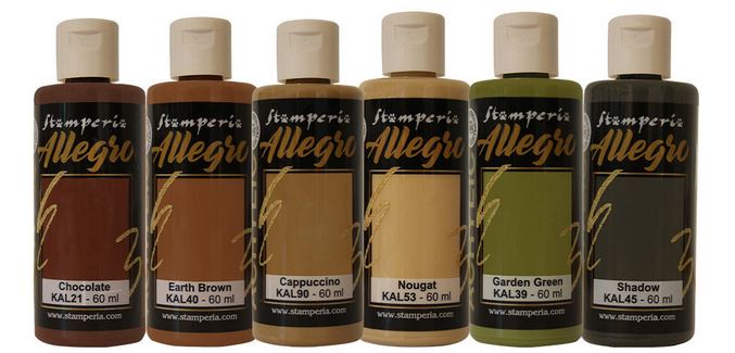 Stamperia Coffee and Chocolate Allegro Paint Kit (6pcs) 
