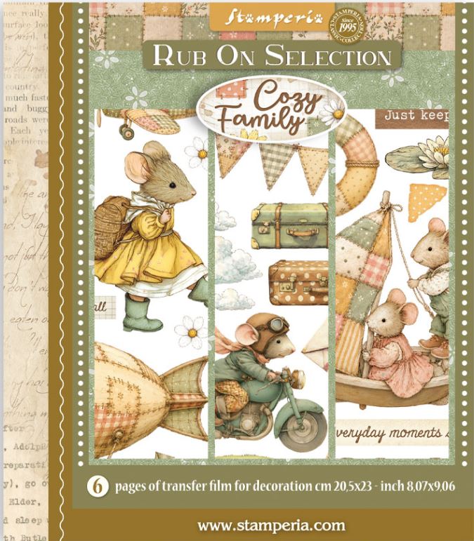 Stamperia Cozy Family Rub-On 208