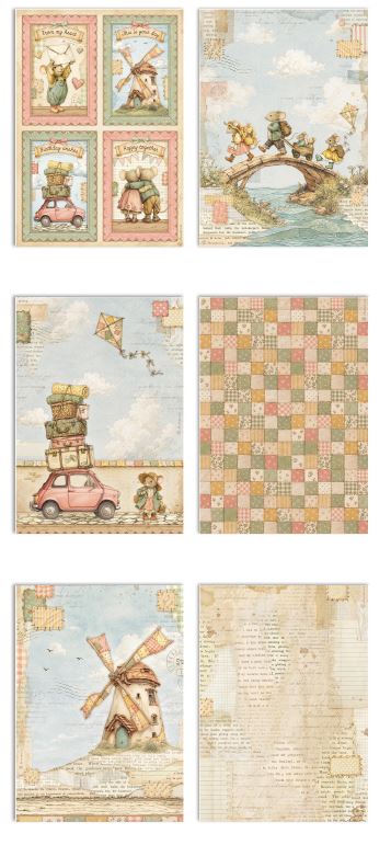 Stamperia Cozy Family A4 Rice Paper Selection (6pcs) (DFSA4XCF) 