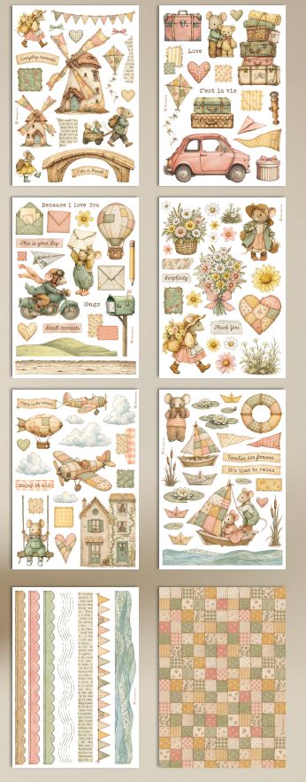 Stamperia Cozy Family A5 Washi Pad (8pcs) (SBW38) 