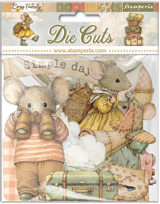 Stamperia Cozy Family Die Cuts Assorted (DFLDC145) 